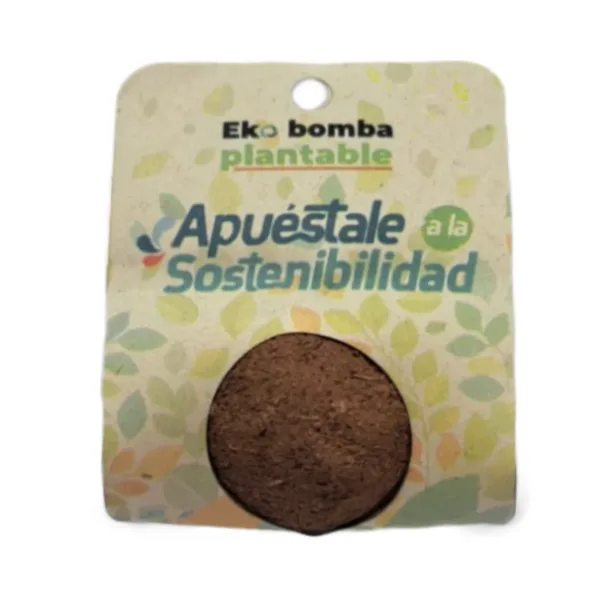 Bomba de semillas en empaque de cartón Eko bomba plantable, Apuéstale a la sostenibilidad